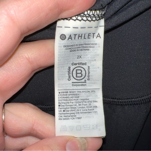 Athleta Transcend Skort Plus Size Layered Skirt With Shorts Black Size XXL EUC - Picture 8 of 14